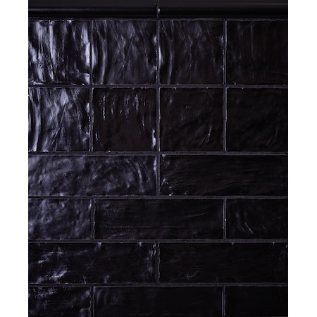 Apollo Tile Sample of Mallorca Black 2.5"x8" 10.56 Sq.Ft Ceramic Tile APLEC66 Sample